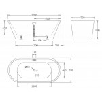 Ванна акриловая Belbagno BB61 Ванна акриловая Belbagno BB61